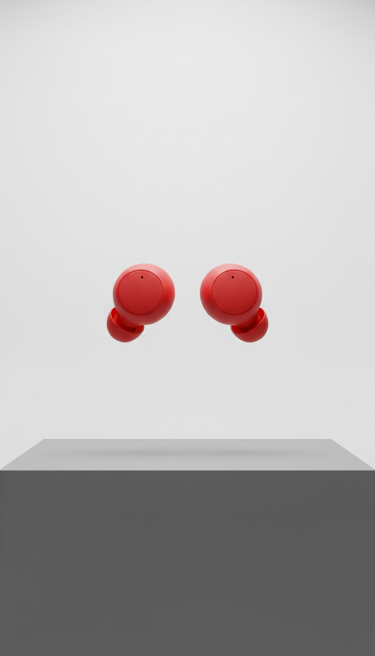 Wireless Earbuds Signal Red Accent