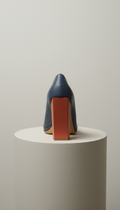 Slate Blue Architectural Heel Pump