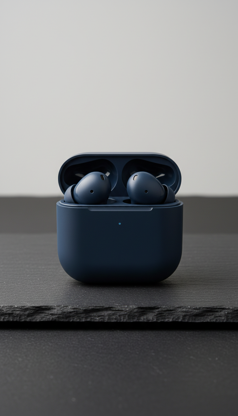 Deep Blue wireless earbuds