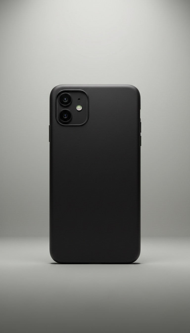 Onyx Black polycarbonate phone case