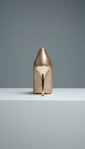 Champagne Bronze Stiletto With Metallic Heel